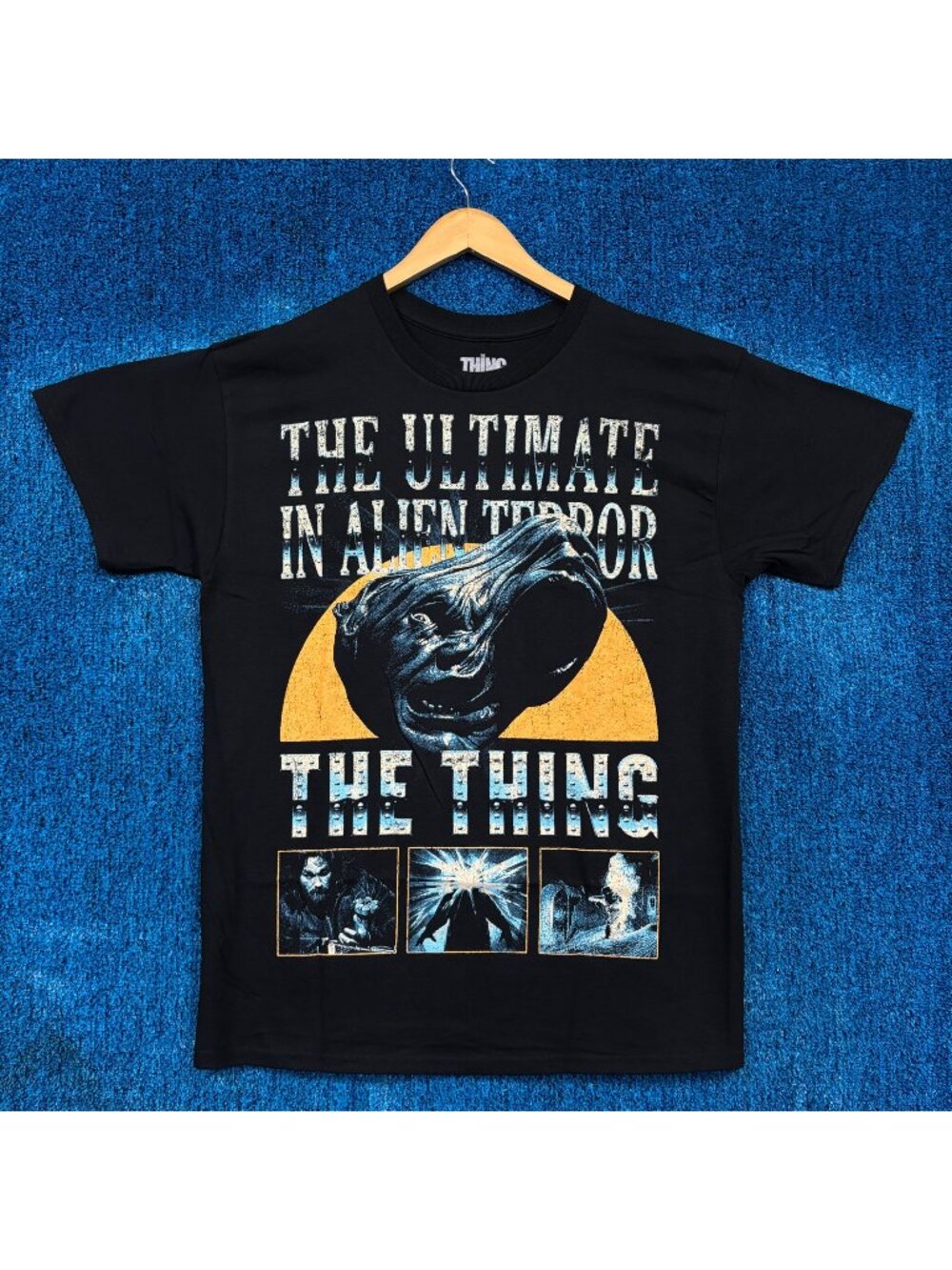 The Thing Catchline The Ultimate in Alien Terror Movie Tee L